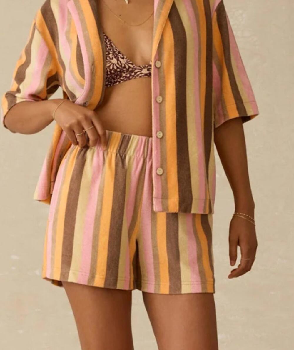 NWT Faherty Women’s XL Button Up Top Short Sleeve